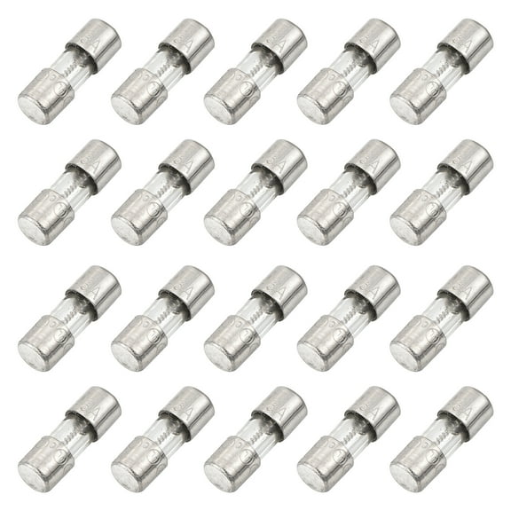 Uxcell 20Pcs Slow Blow Glass Fuse 3.6x10mm 3A 125V Glass Tube Fuses for PCB Board