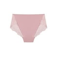 thumbnail image 2 of MODA NOVA Juniors Plus Size Panties Underwear Lace Breathable Mid Rise Stretch Briefs Pink S, 2 of 5