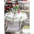 thumbnail image 5 of Outdoor Tablecloth with Umbrella Hole for Patio/Picnic/Party/Camping, Eucalyptus Leaves Lemon Waterproof Table Cloth Round Cover Washable, Summer Fruits Plant Yellow Green (Dia 60"), 5 of 9