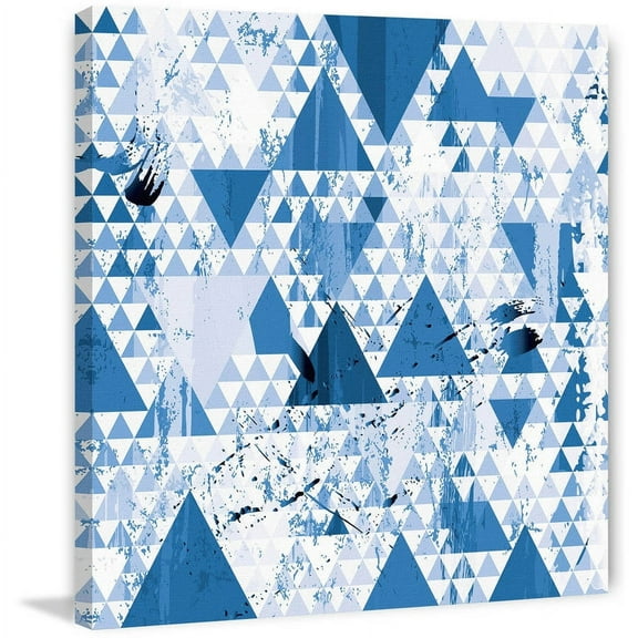 "Blue Diamonds" Painting Print on Wrapped Canvas