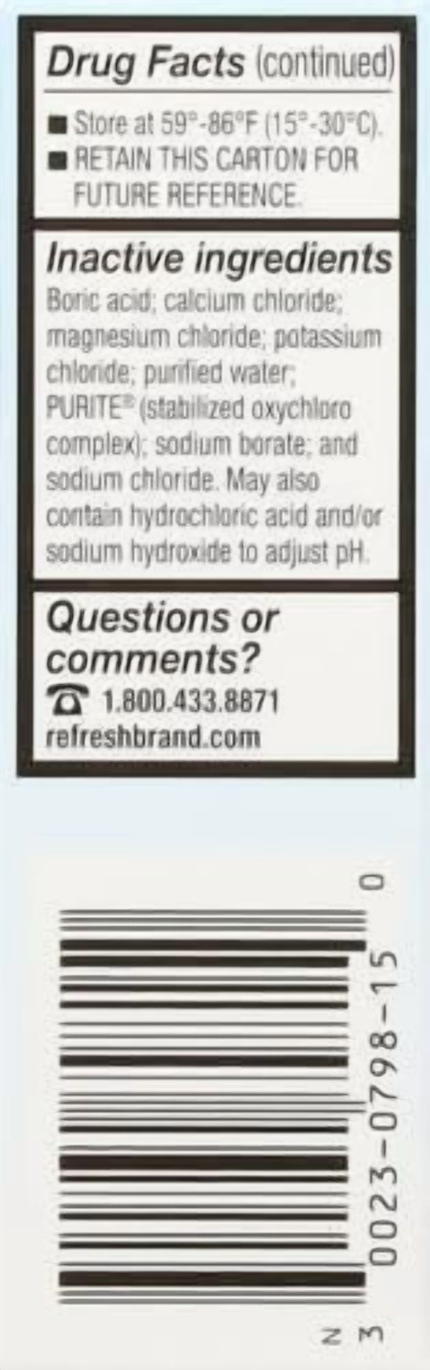 REFRESH TEARS Lubricant Eye Drops 0.50 oz