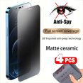 4PCS Matte Ceramic Privacy Film For iPhone 15 14 13 Pro Max AntiSpy