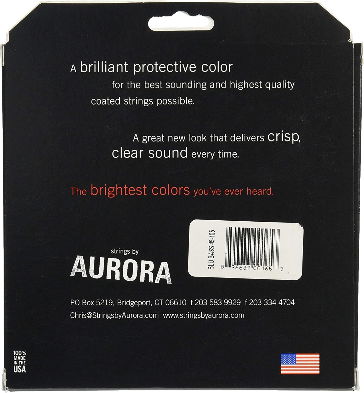 Aurora AURBLUB-45 Standard 45 M Gauge Bass Guitar Strings- Blue