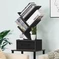 thumbnail image 6 of LEYAOYAO Zigzag Tree Bookshelf with Drawer & Shelves for Home Office,Black, 6 of 6