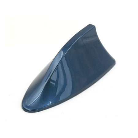 Blue ABS Plastic Shark Fin Shaped Adhesive AM/FM Radio Signal Antenna (Best Adhesive For Abs Plastic)