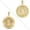 Yellow, variant on Basketball - Saint Christopher Doubledside Sports Religious Medal 1 Inch Sterling Silver