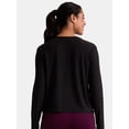 thumbnail image 4 of Athletic Works Women's and Women's Plus ButterCore Soft Tee with Long Sleeves, Sizes XS-4X, 4 of 6