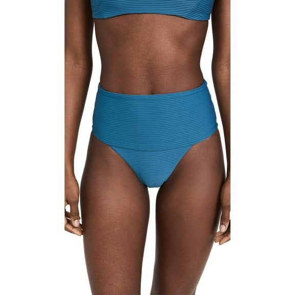 L*Space Women's Desi Classic Bikini Bottoms, Oceanside, Blue, XS
