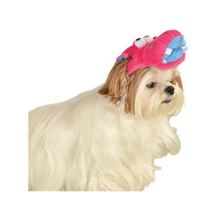 Soft Plush Pink Cartoon Hippo Headpiece Hat For Pet
