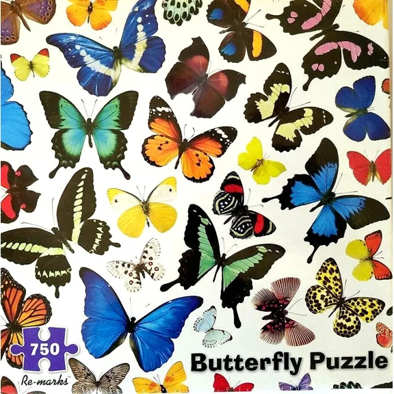 Butterfly Themed 750 Piece Jigsaw Puzzle by Re-Marks