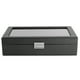 thumbnail image 2 of 3 Slot Watch Box Watch Display Case, 6 Slot Glasses Case Watch Storage Box, Black Watch Container For Personal Use Business Use ANGGREK Watch Storage Box, 2 of 8