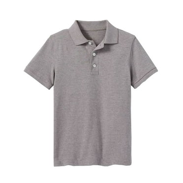 Boys School Uniform Short Sleeve Pique Polo Shirt (XS-2XL)