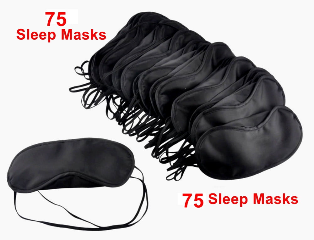 Sleep Mask Night Eye Mask for Sleeping, Fits Men and Women, Lot of 75
