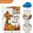 thumbnail image 5 of diyeu Welcome Fall Garden Flag Give Thanks to the lord 12x18 Inch Double Sided Small Burlap Autumn Yard Flag Thanksgiving Outside Outdoor House Decor (Only Flag), 5 of 6