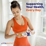 Vitamatic GLP-1 Support Supplement for Men & Women, Made with Akkermansia, Probiotics, Prebiotic, Berberine, 2 Pack, 60 Capsules