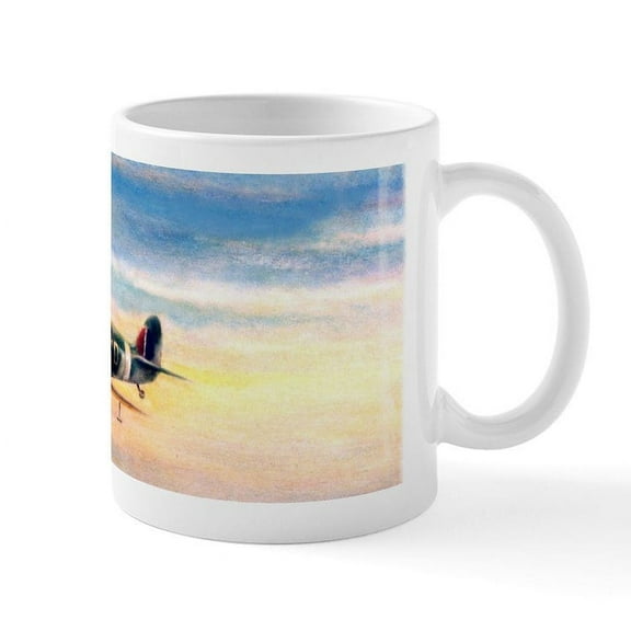 CafePress - SPITFIRE ART Mug - 11 oz Ceramic Mug - Novelty Coffee Tea Cup