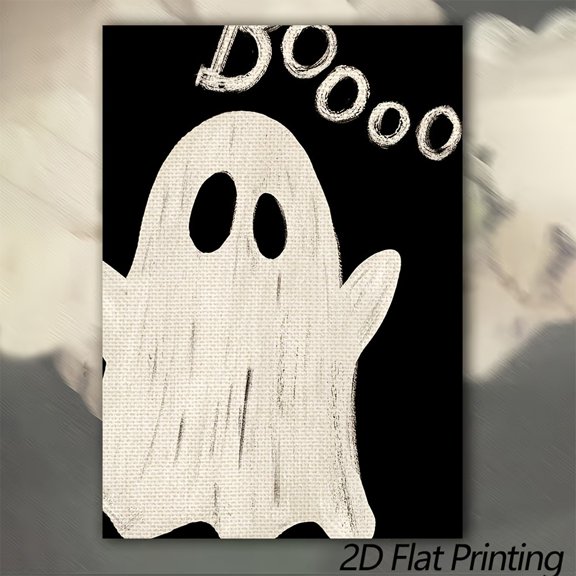 Minimal Boo Ghost Halloween Wall Art, Simple Spooky Wall Art