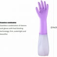 thumbnail image 2 of ACDANC Reusable Dishwashing Cleaning Gloves with Latex Free,Long,Cotton Lining,Kitchen Gloves (Purple,Medium), 2 of 4
