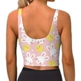 thumbnail image 3 of Vsdgher Rabbit And Chick Print Women Sleeveless Athletic Tank Top Built-in Bra Camisole Sports Vest for Yoga Running Fitness Exercise with Removable Pads, 3 of 8