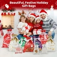 thumbnail image 7 of Amaopus 24 Pcs Christmas Gift Bags, Assorted Sizes S/M/L Drawstring Christmas Gift Bags, Holiday Christmas Wrapping Paper, Reusable Plastic Santa Bag Wrapping Bags, 7 of 7