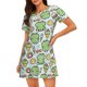 thumbnail image 1 of Fotbe Frog With Sweet Bata de Dormir para Mujer con Estampado, Camisón de Algodón de Manga Corta, Ropa de Dormir Casual, 1 of 6