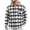 White, variant on Spring Plaid Hooded Shirt Jackets for Men Soft Brushed Flannel Open Front Casual Layering Top Black L