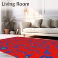 thumbnail image 2 of ODIKA 3'x5' Machine Washable Non-Slip Area Rug, Preschool ABCs Teaching Floor with Engaging Letter Activities High Traffic Rug with Pad, Red, 691786, 2 of 8