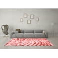thumbnail image 3 of Ahgly Company Indoor Round Abstract Red Modern Area Rugs, 7' Round, 3 of 4