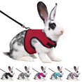 thumbnail image 2 of Rabbit Harness Comcompatibletable Adjustable Traction Tool Ferret Rats Hamster Soft Mesh Harness Leash Vest Set Pet Supplies, 2 of 5