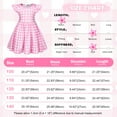 thumbnail image 2 of Benylion Girls Pink Plaid Party Dress 5-6T - Fashion Doll Style Gown for Role Play & Birthday Parties, 2 of 7