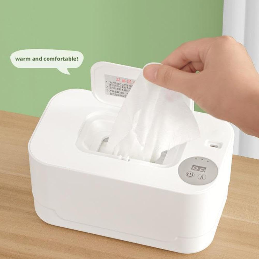 Baby Wipe Warmer, Large Capacity Wipes Dispenser, Fast and Even Heating, Diaper Wipe Warmer with Night Light, Newborn Essentials