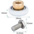 thumbnail image 3 of 8x Ruedas de repuesto para mampara de ducha, rodillos para mampara de baño de 19 mm, 3 of 5