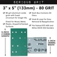thumbnail image 3 of Hojas de lijado Serious Grit 80, 80 x 133 mm, 14 orificios, 50 unidades, 3 of 5