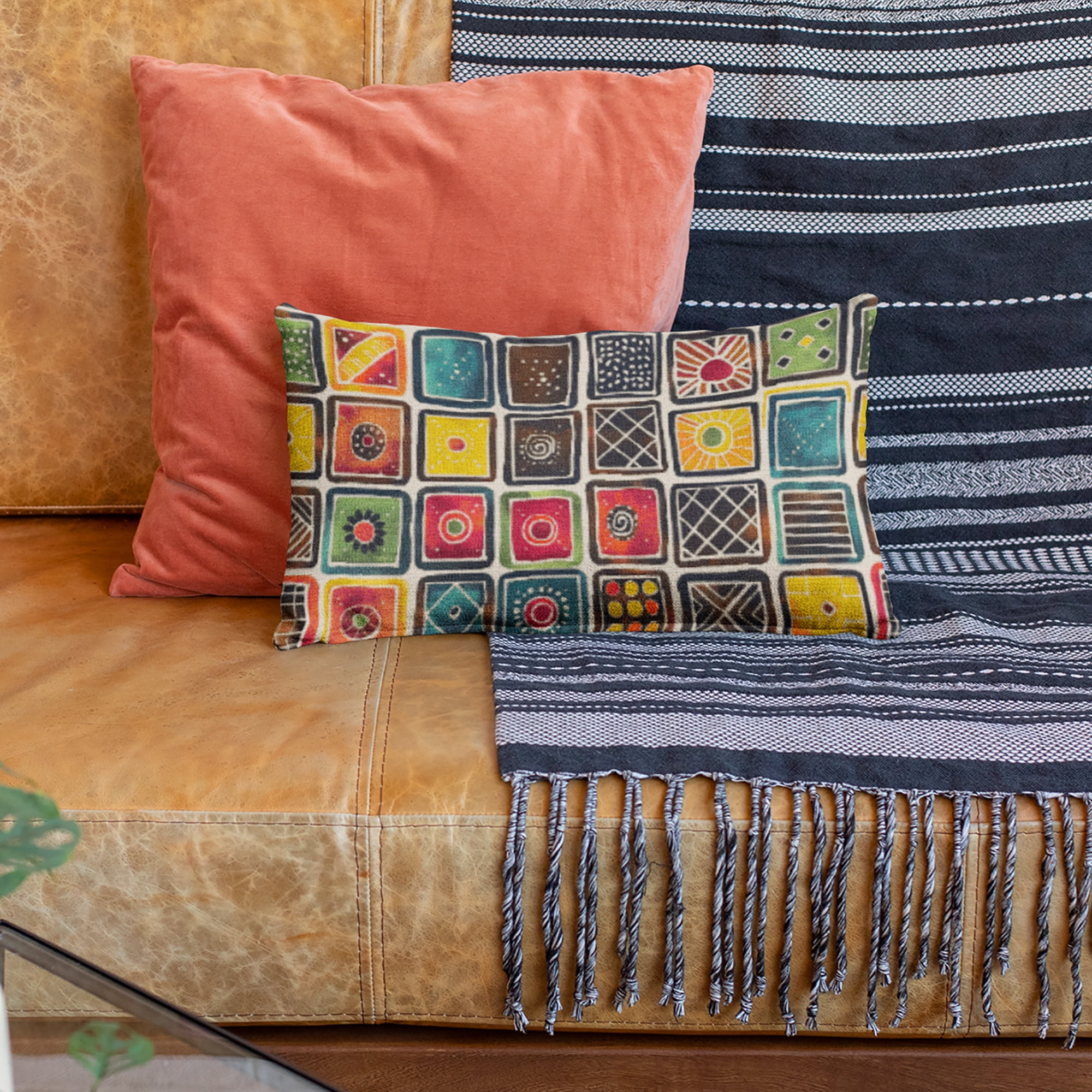 1 Yard 100% Cotton Masai Bead 5, Multi-color, 44" Wide for Quilting & Sewing by David Textiles