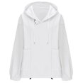 thumbnail image 3 of Maoxin Mens Jacket Men's Fashion Solid Color Long Sleeve Hooded Casual Outwear Jackets Jackets for Men , White , M, 3 of 5