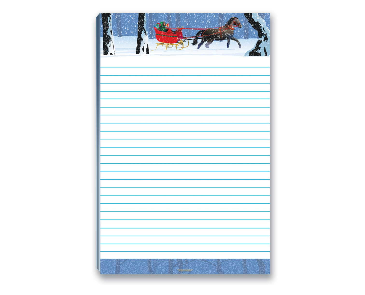 Stonehouse Collection 5.5 x 8.5 in. Holiday Sleigh Magnetic Notepad - 45011