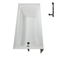thumbnail image 6 of Streamline NAL-5400-BL 60 in. x 30 in. Acrylic Left-Hand Drain Alcove Bathtub in Glossy White With External Drain in Matte Black, 6 of 10