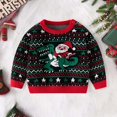 thumbnail image 3 of XEGLSBU Christmas Sweater for Boys 12-14 Dinosaur Boys Sweater Soft Knit Pullover Top Cozy Winter Wear for Kids Festive Holiday Outfit Dino Themed 1-Red Size 9-10 Years, 3 of 8