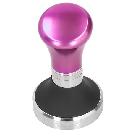 M Buder 58mm Flat Coffee Tamper, Premium Stainless Steel Base Espresso Powder Hammer, Adjustable Height, Rose Red (2.3 inches / 58.42 mm)