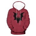 thumbnail image 5 of WXLWZYWL Funny Halloween Hoodies for Men Bat Design Shirt for Men with Pocket Drawstring Sweatshirt Hooded Costumes Pullover Tops Plus Size, 5 of 5