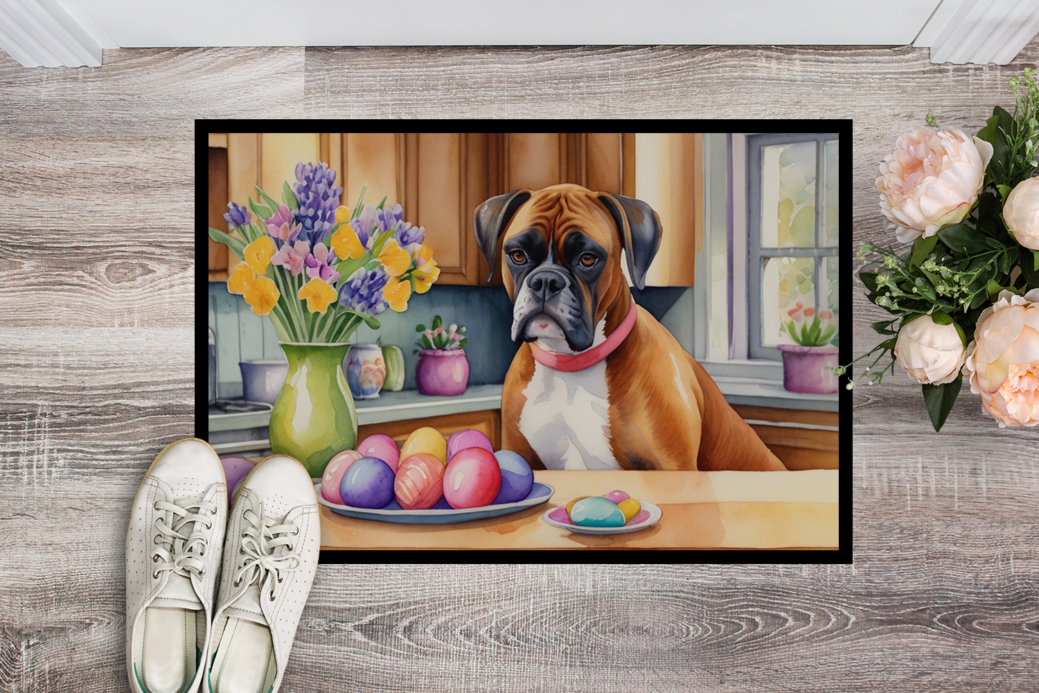 Decorating Easter Boxer Doormat 27 in x 18 in