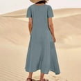 thumbnail image 5 of Maxi Dresses For Women 2025 Sevevn Women's Summer Short Sleeve Solid Color Soft Comfortable Long Dress, 5 of 6