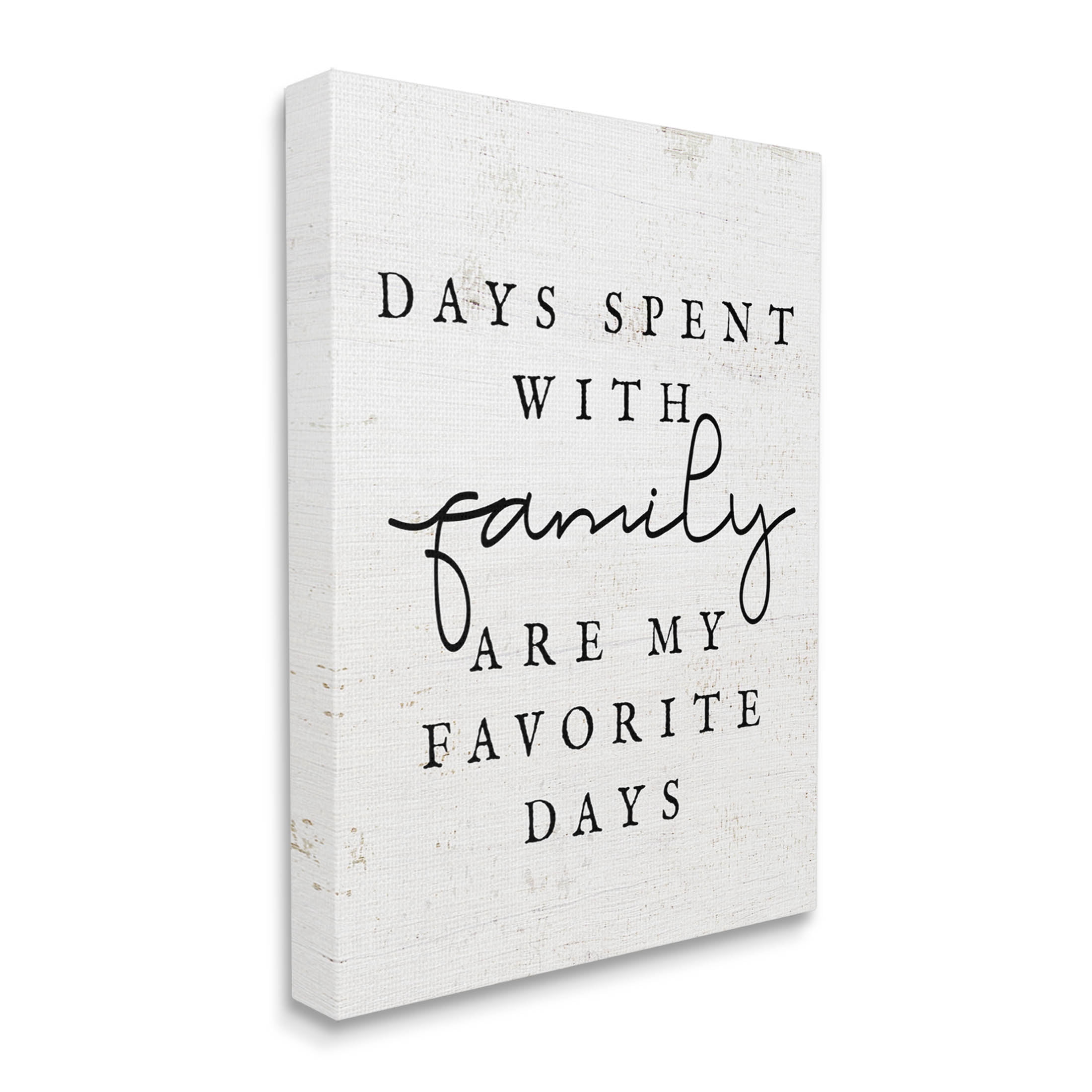 Days Spent With Family Heartwarming Inspirational Graphic Art Gallery Wrapped Canvas Print Wall Art