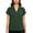 Green, variant on Women's Polyester Blend Collared Rolled Cuff Short Sleeve Button Down Blouse Solid Color Spring Summer Casual Tops for Everyday Wear S-XXL