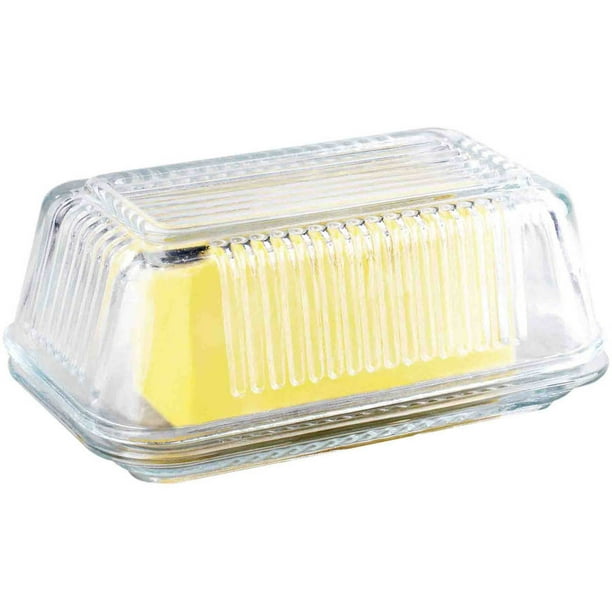 Generic Home Basics Glass Butter Dish Walmart Com Walmart Com
