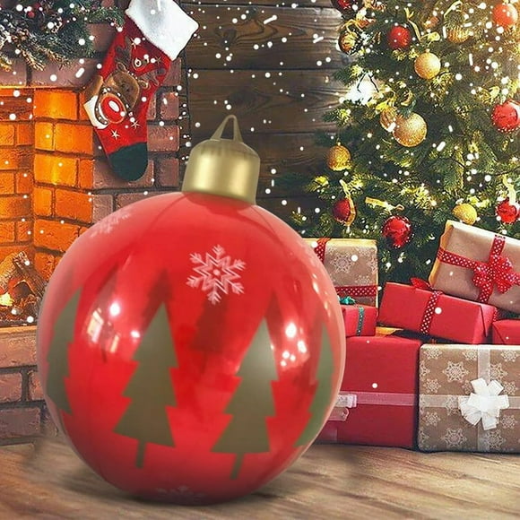 Halloween Trend Decorations Christmas Decors Ball 23.6 Inch Decoration Ball Outdoor Christmas PVC Inflatable Decorated Ball For Home Christmas Decor Good Gift