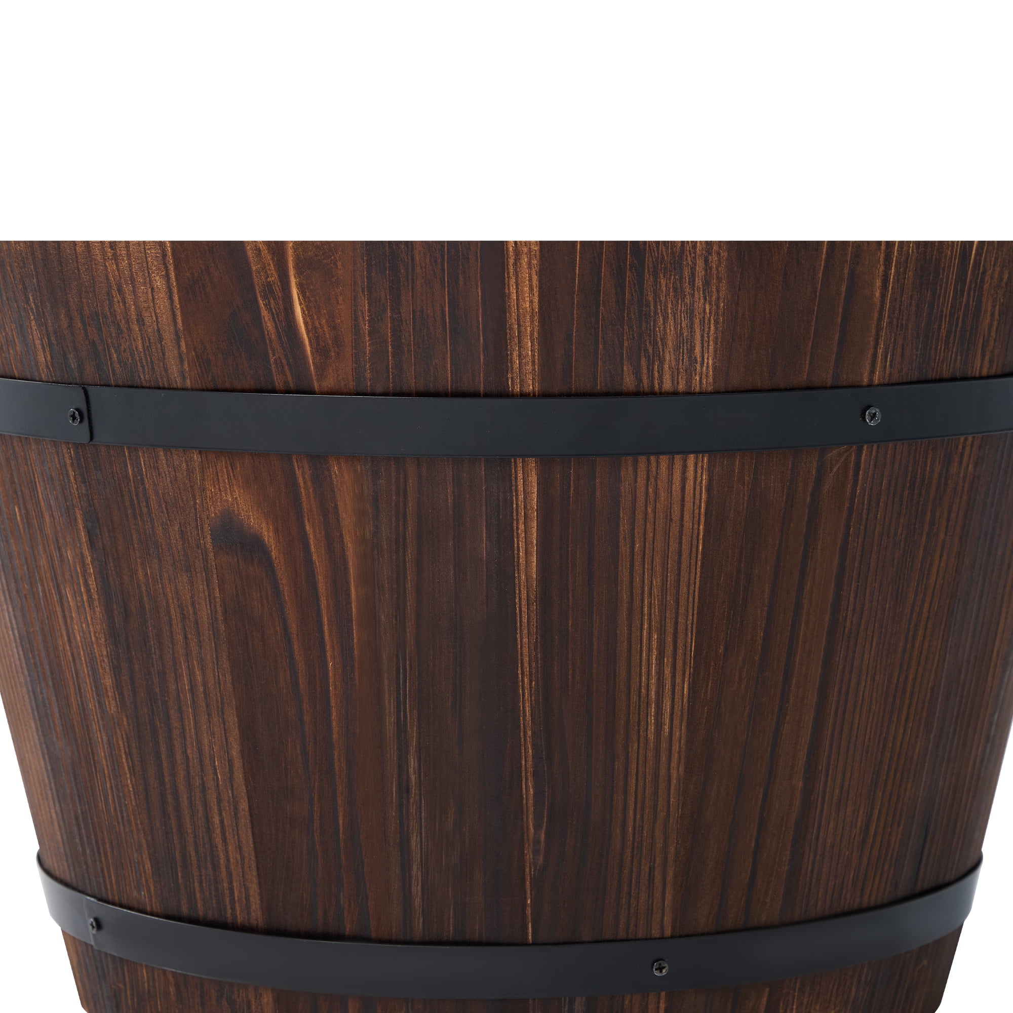 Better Homes & Gardens 17 in Wood Whiskey Barrel Planter