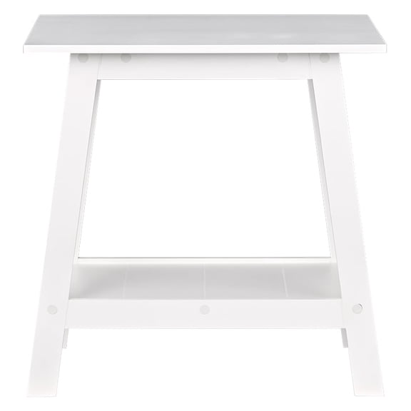 Wood Rectangular 2-Tier Accent Side Table