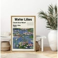 thumbnail image 2 of IDEA4WALL Framed Canvas Art Wall Decor Water Lilies Master Aritst Claude Monet Oil Painting Impressionism Contemporary for Dorm Home Office - 24"x36", 2 of 5