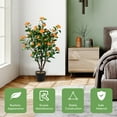 thumbnail image 5 of Gymax 3.3 FT Artificial Tree Artificial Camellia Tree Faux Plant for Indoor & Outdoor, 5 of 9